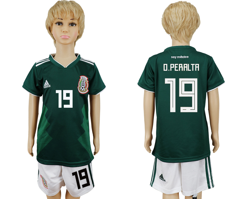 2018 World Cup Children football jersey MEXICO CHIRLDREN #19 O.P